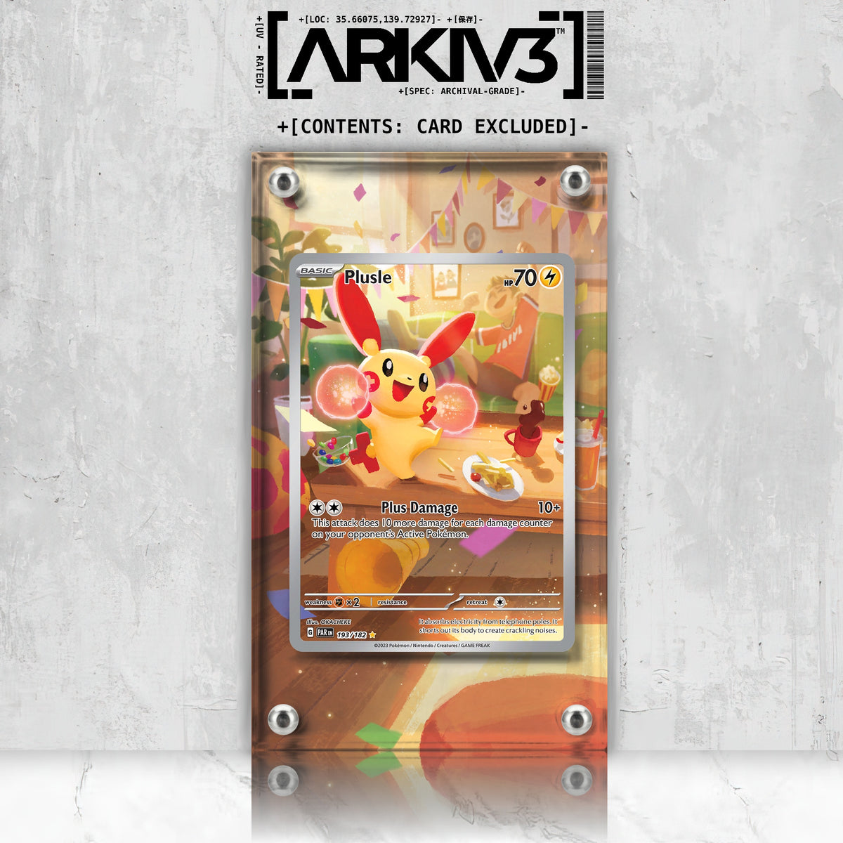 [UNIT: 193/182] // Plusle Extended Art Display Case - Raw
