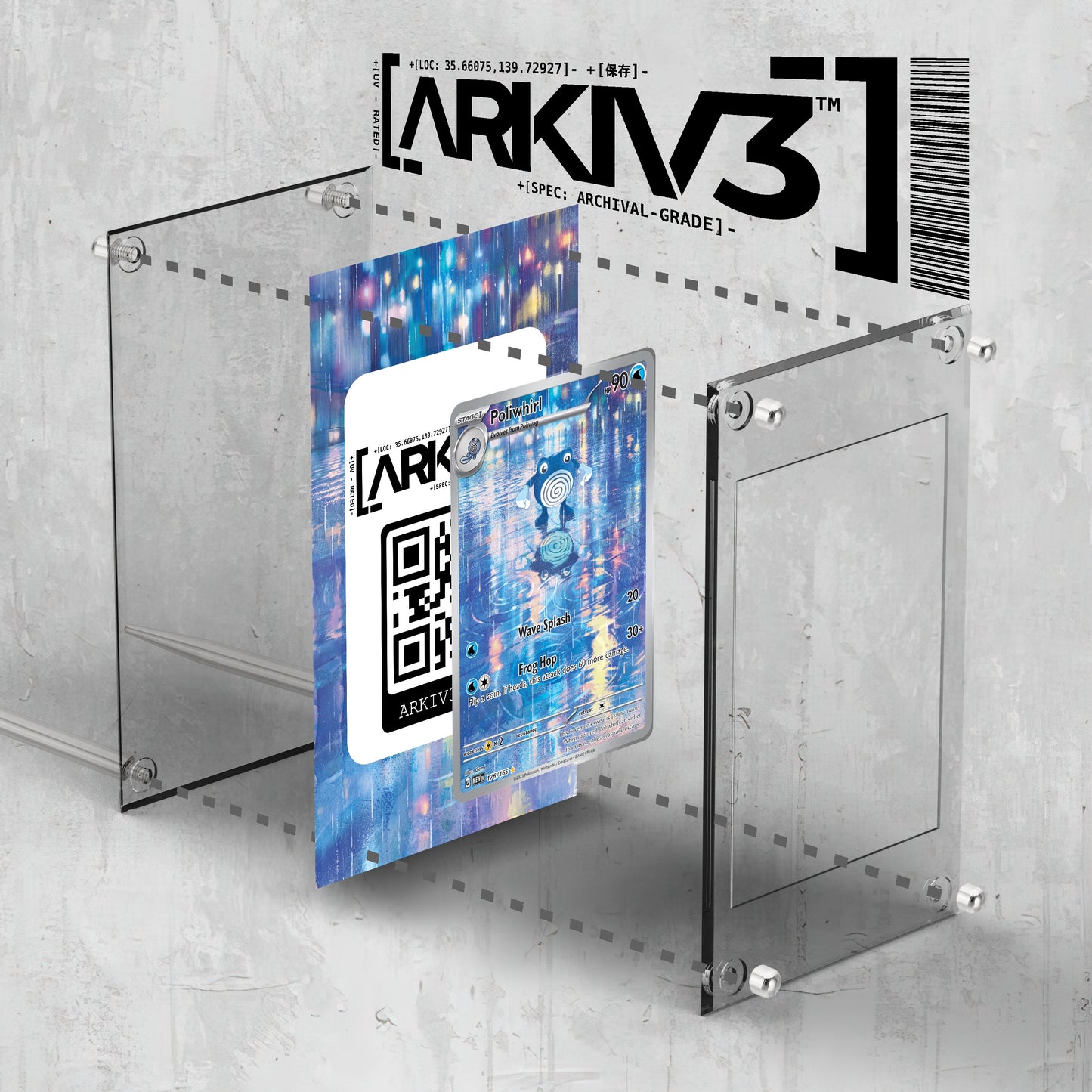 [UNIT: 176/165] // Poliwhirl Extended Art Display Case - Raw