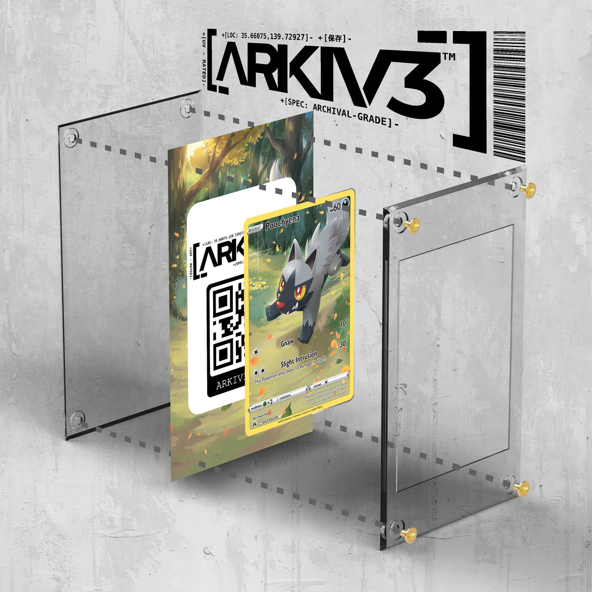 [UNIT: GG33/70] // Poochyena Extended Art Display Case - Raw