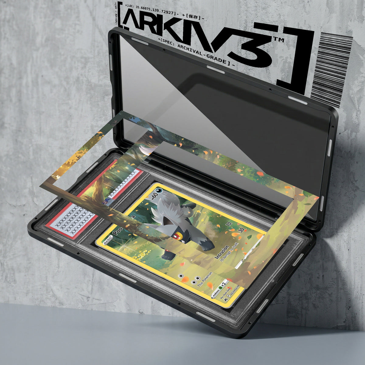 ARKIV3 PSA graded exploded mockup