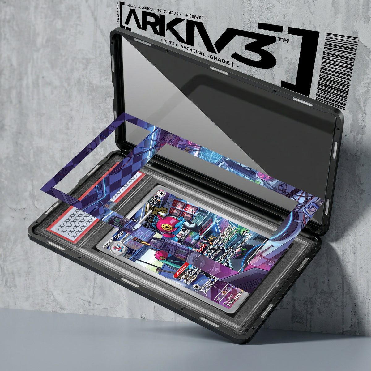 ARKIV3 PSA graded exploded mockup