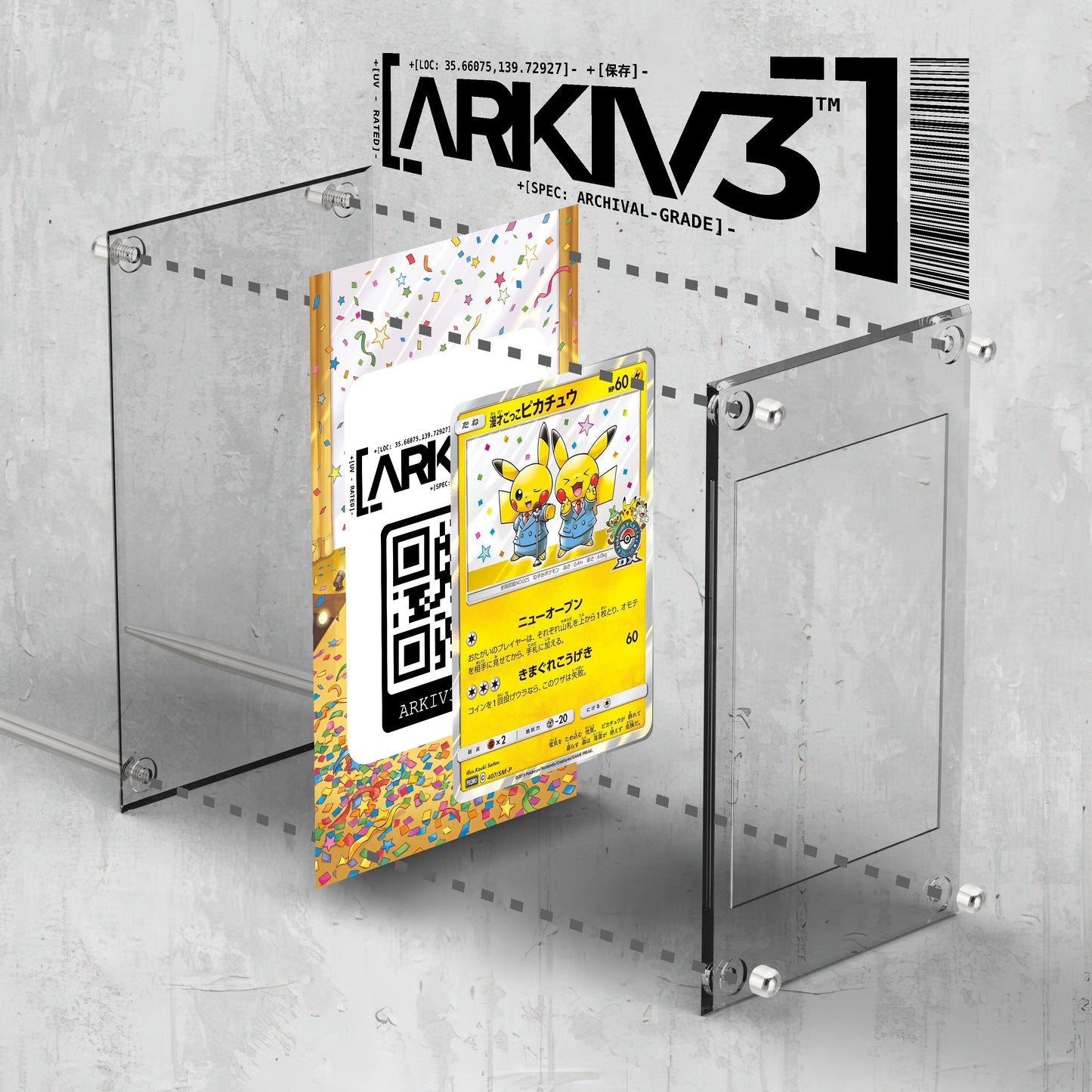 [UNIT: ] // Pretend Comedian Pikachu 407-SM-P Extended Art Display Case - Raw