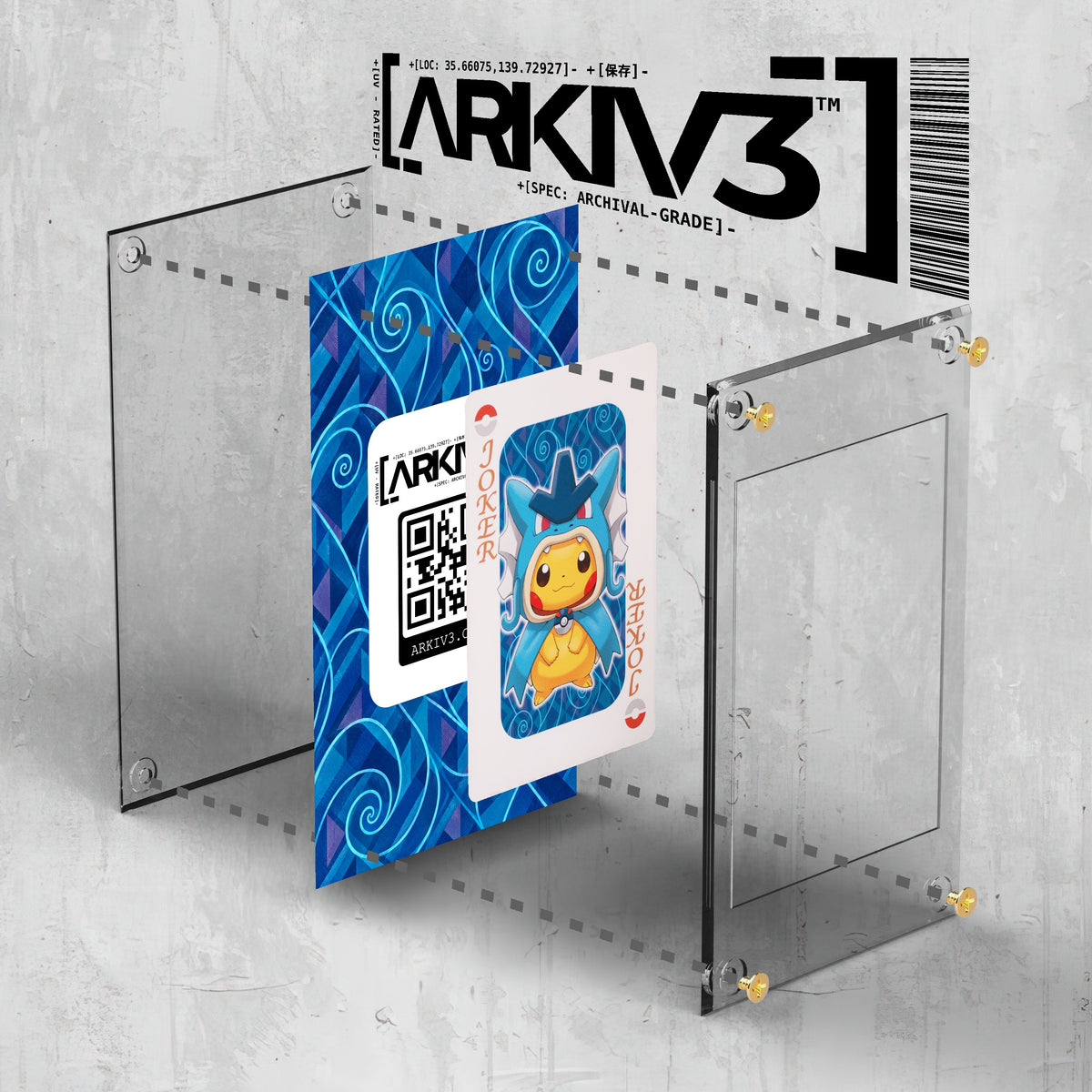 [UNIT: ] // Pretend Gyarados Pikachu (Joker) Playing Cards Extended Art Display Case - Raw