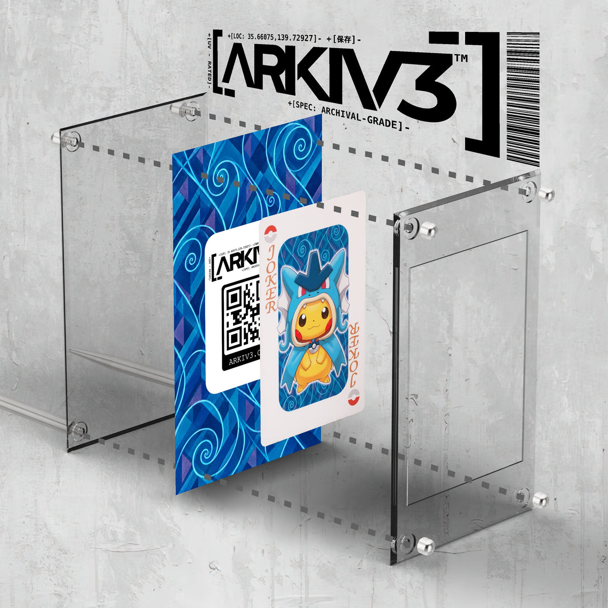 [UNIT: ] // Pretend Gyarados Pikachu (Joker) Playing Cards Extended Art Display Case - Raw