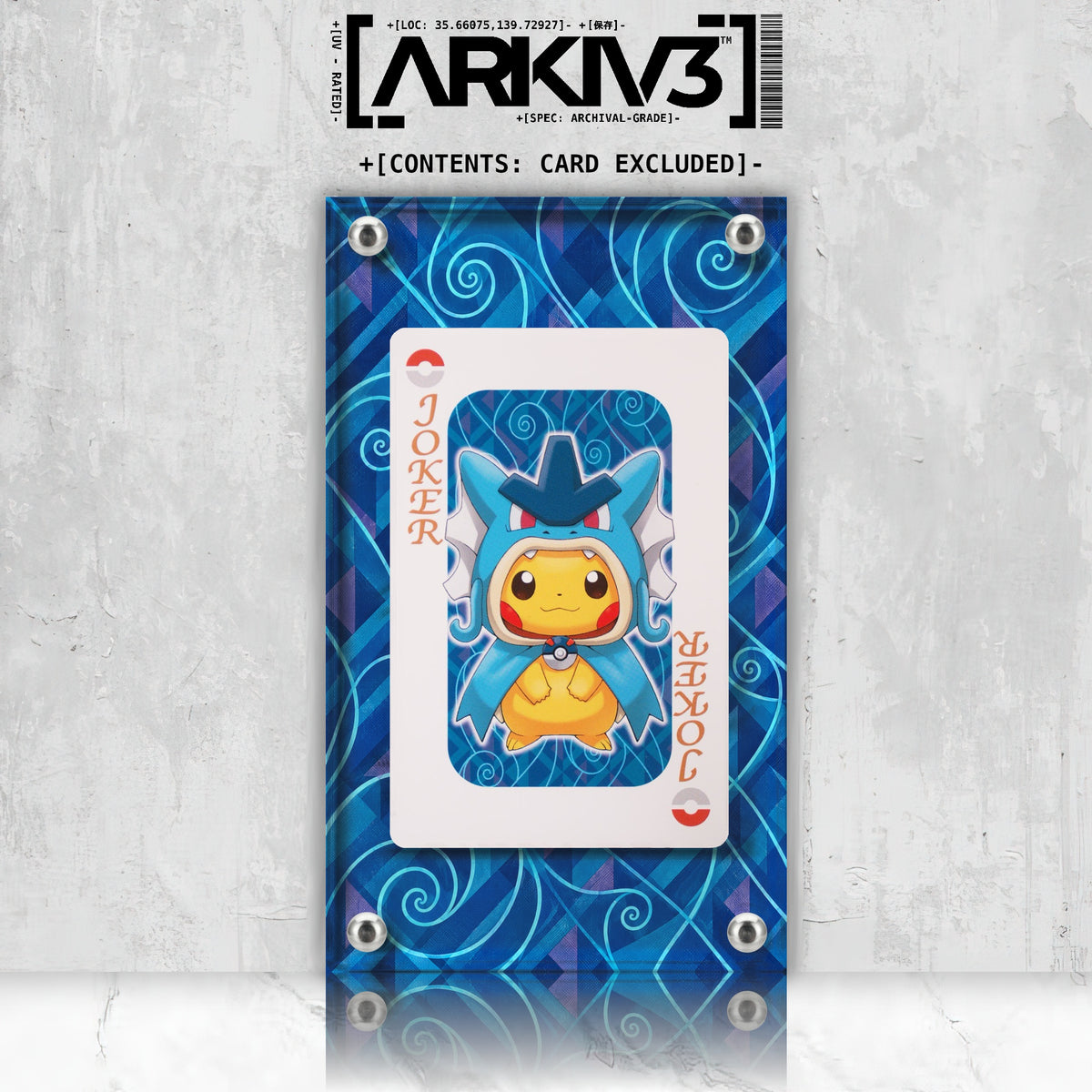 [UNIT: ] // Pretend Gyarados Pikachu (Joker) Playing Cards Extended Art Display Case - Raw