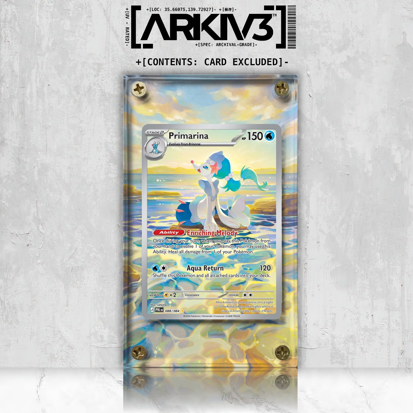[UNIT: 88/84] // Primarina Extended Art Display Case - Raw