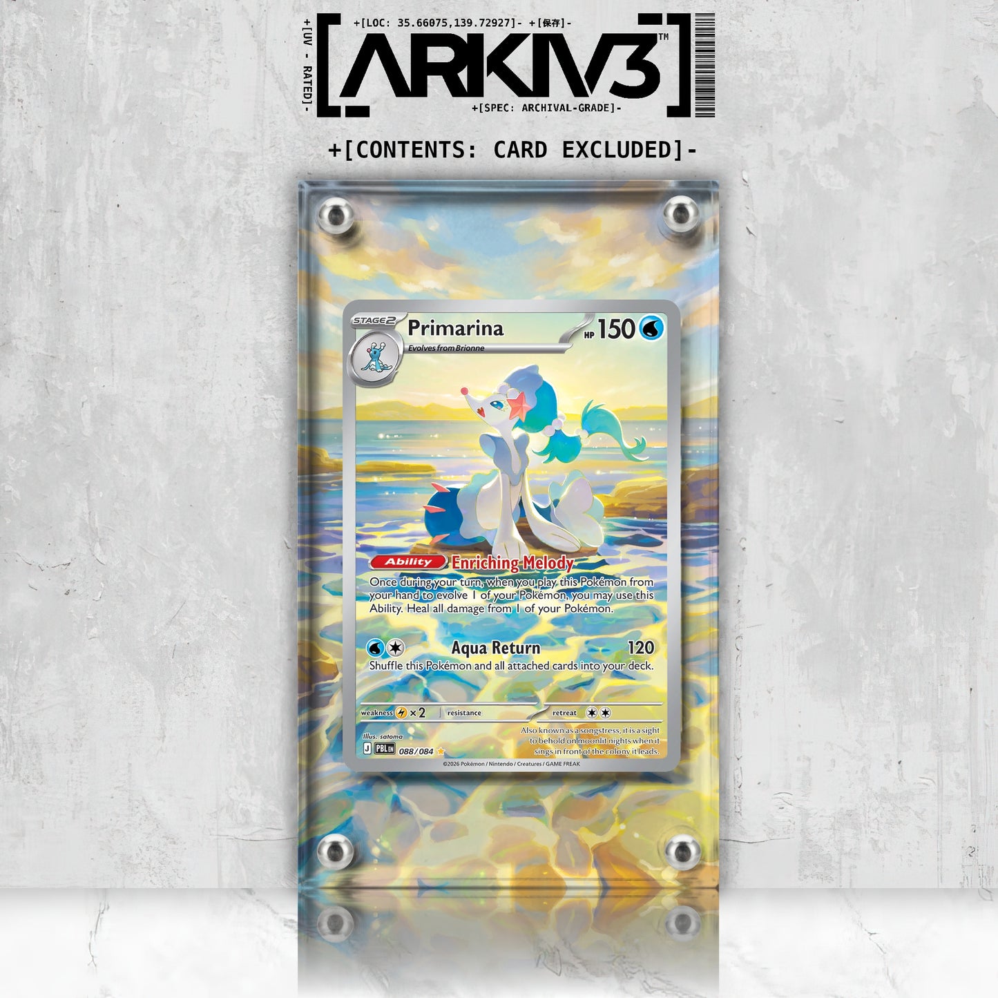 [UNIT: 88/84] // Primarina Extended Art Display Case - Raw