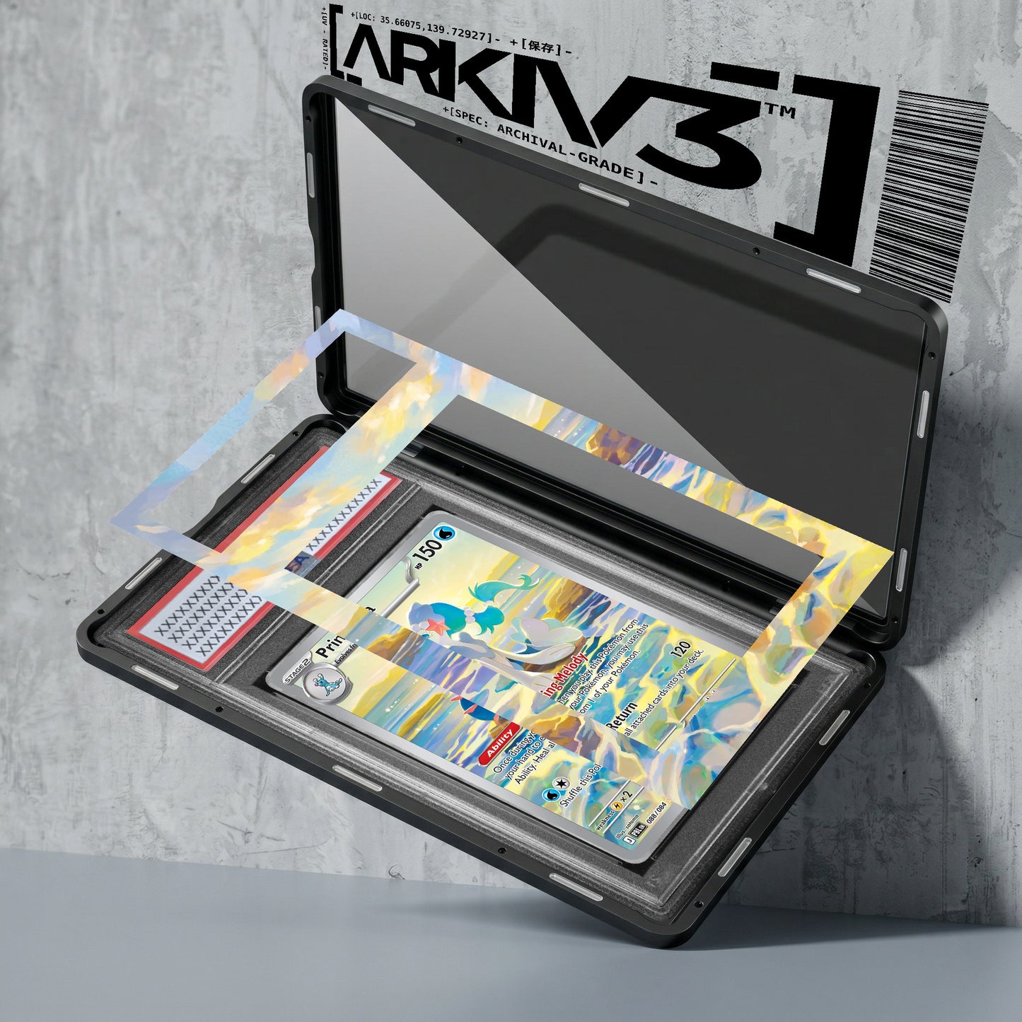 ARKIV3 PSA graded exploded mockup