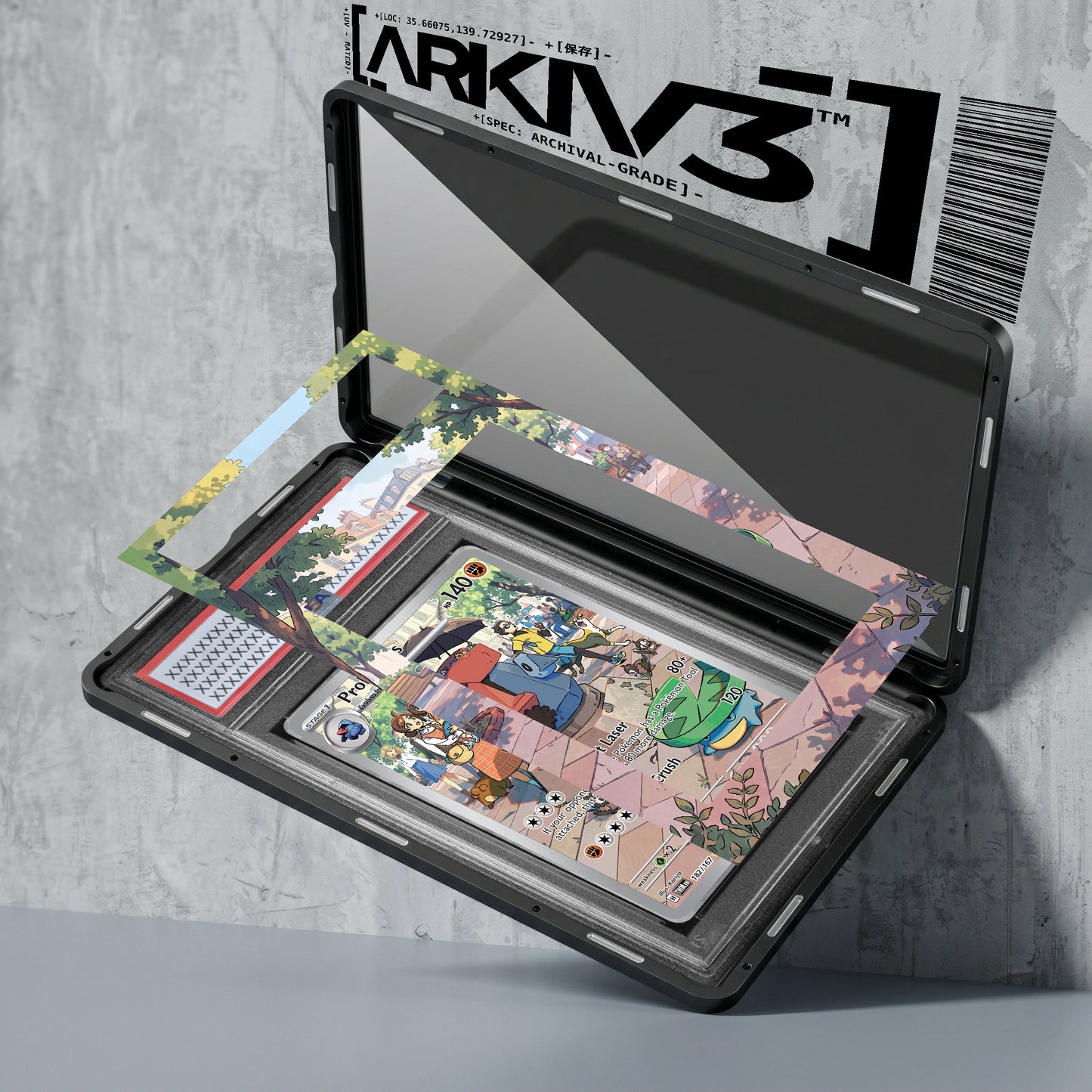 ARKIV3 PSA graded exploded mockup