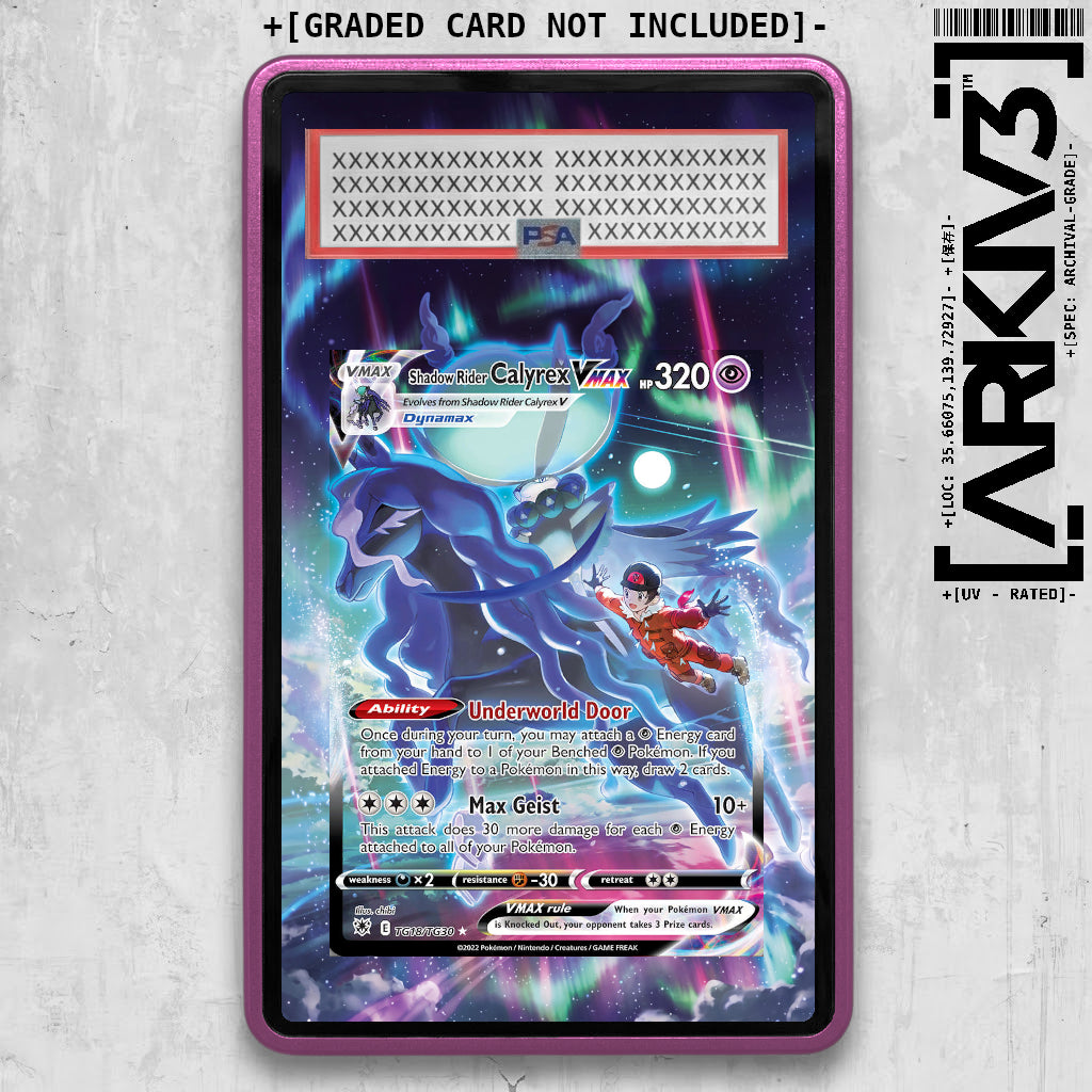 [UNIT: TG18/TG30] // Shadow Rider Calyrex VMAX Extended Art Display Case - Graded