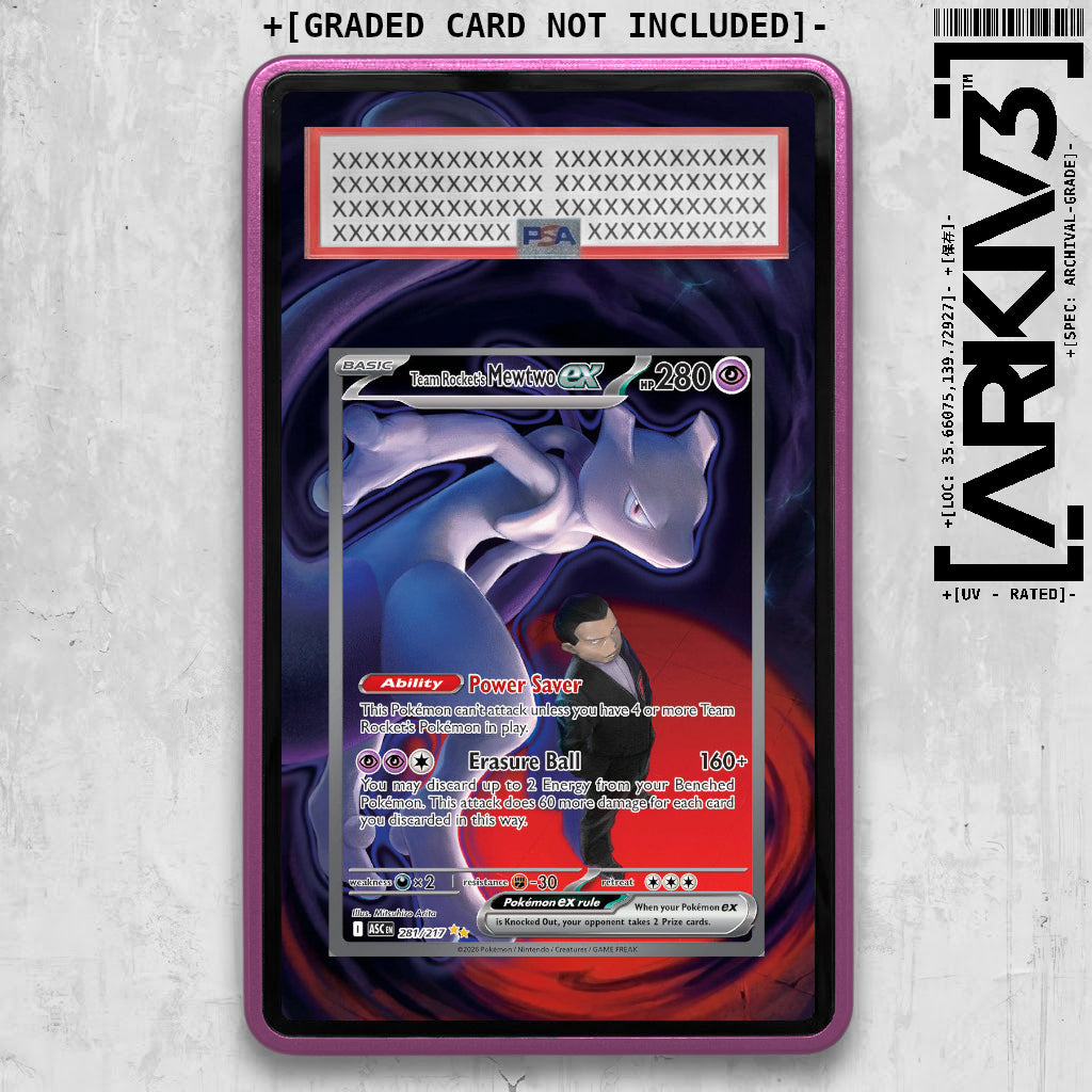 [UNIT: 281/217] // Team Rocket's Mewtwo ex Extended Art Display Case - Graded