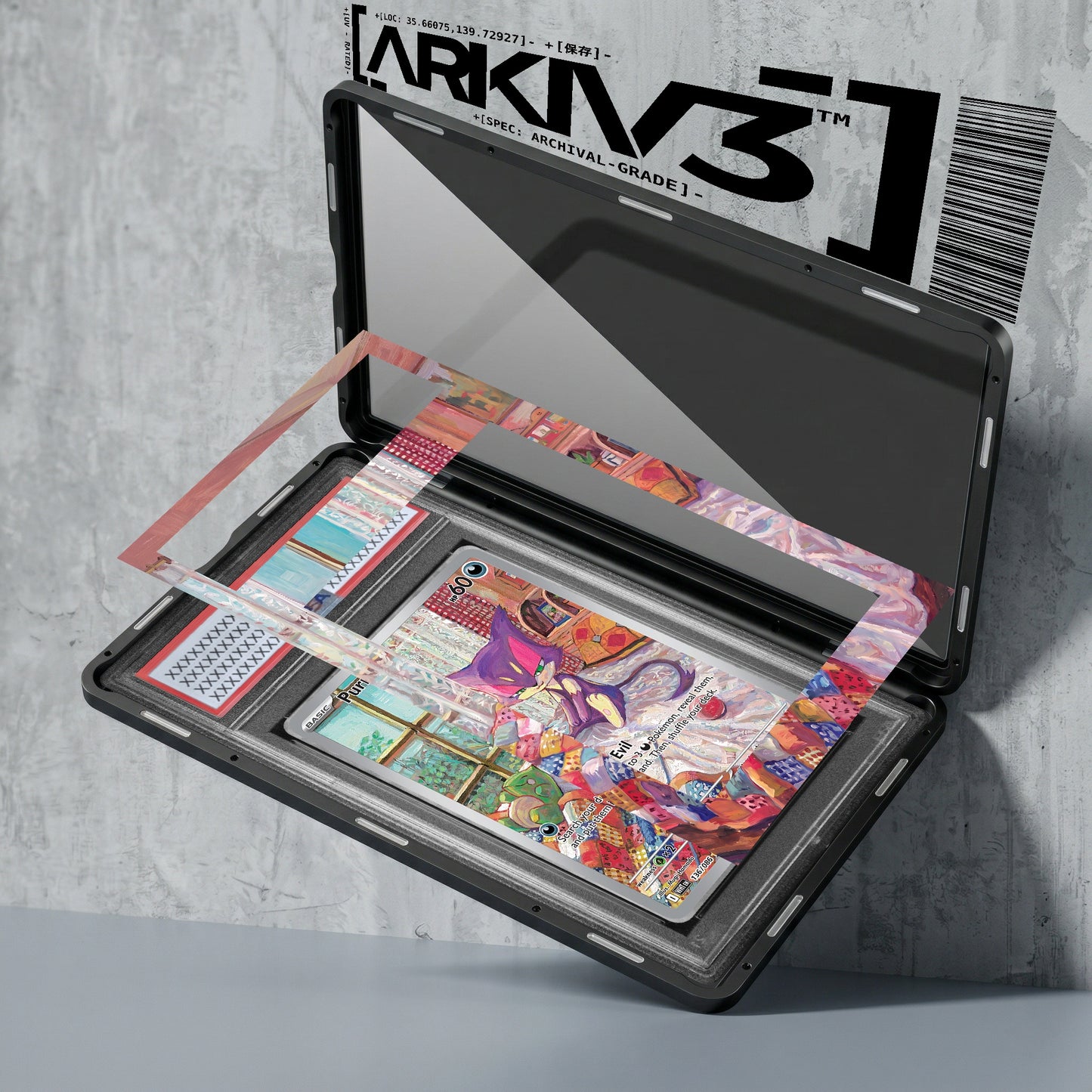 ARKIV3 PSA graded exploded mockup