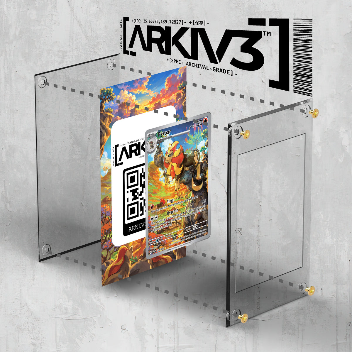 [UNIT: 200/193] // Pyroar Extended Art Display Case - Raw