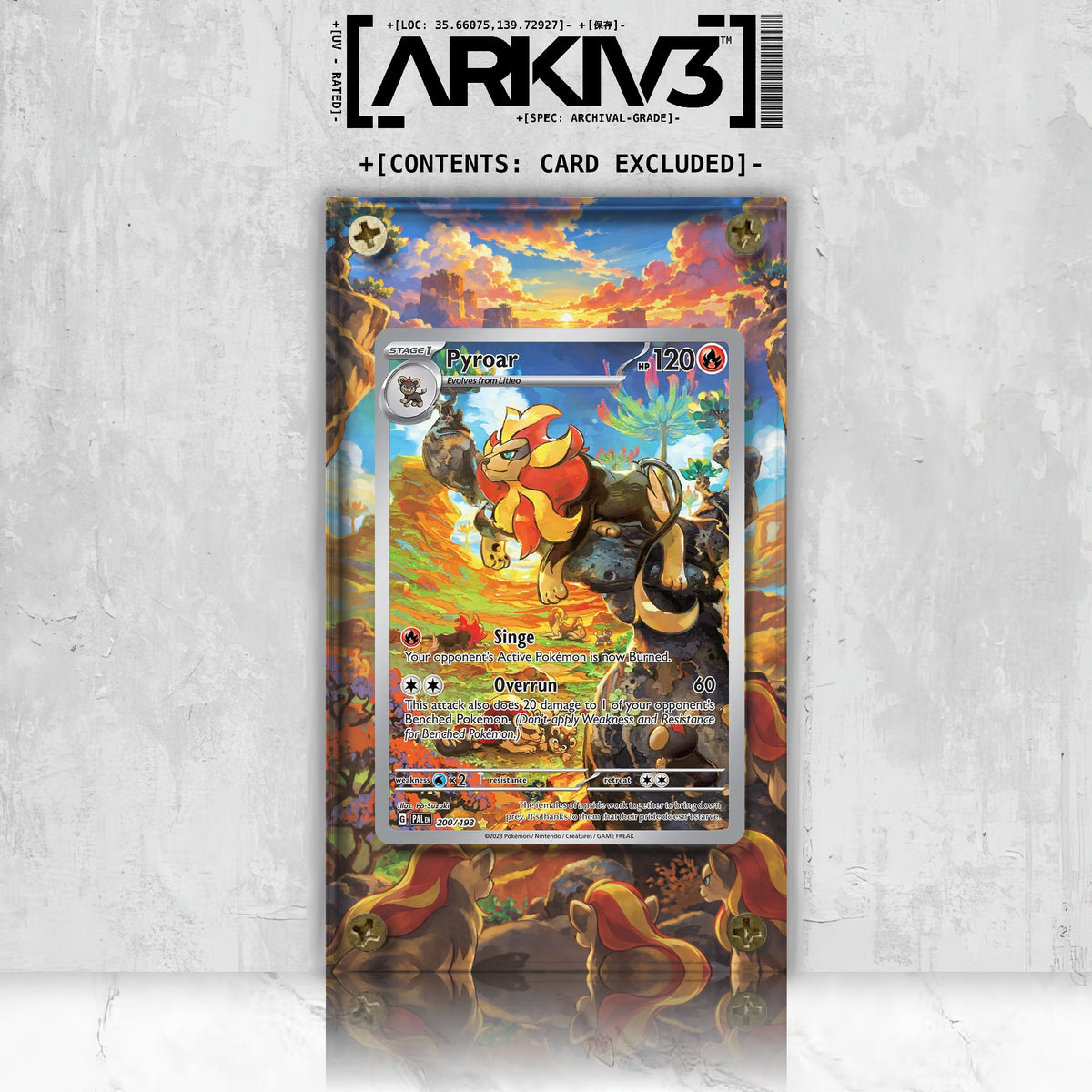 [UNIT: 200/193] // Pyroar Extended Art Display Case - Raw