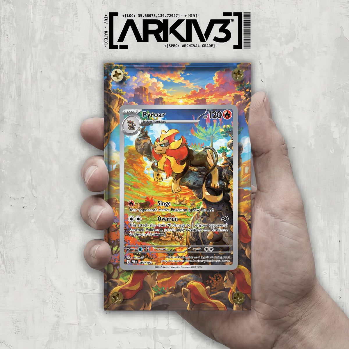 [UNIT: 200/193] // Pyroar Extended Art Display Case - Raw