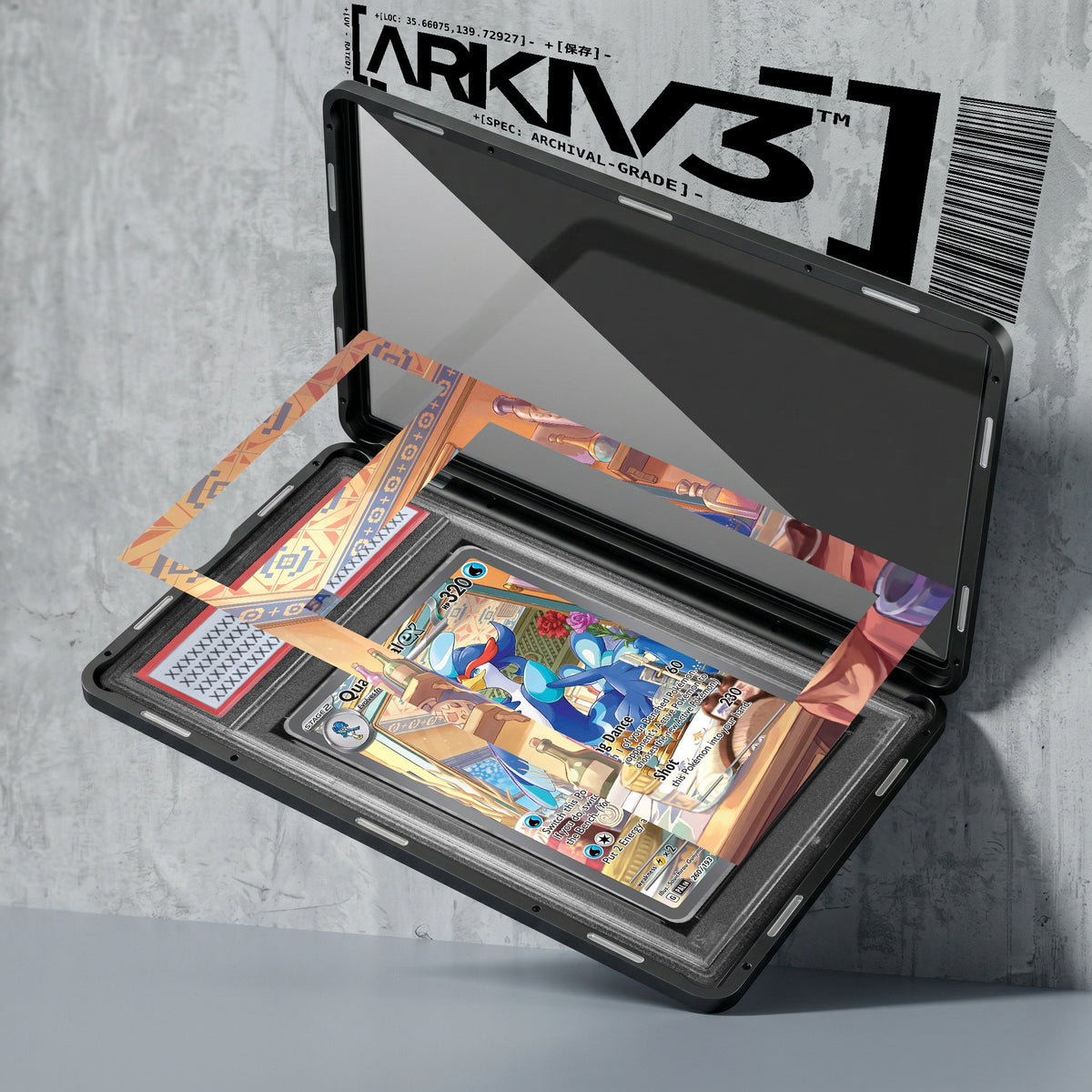 ARKIV3 PSA graded exploded mockup