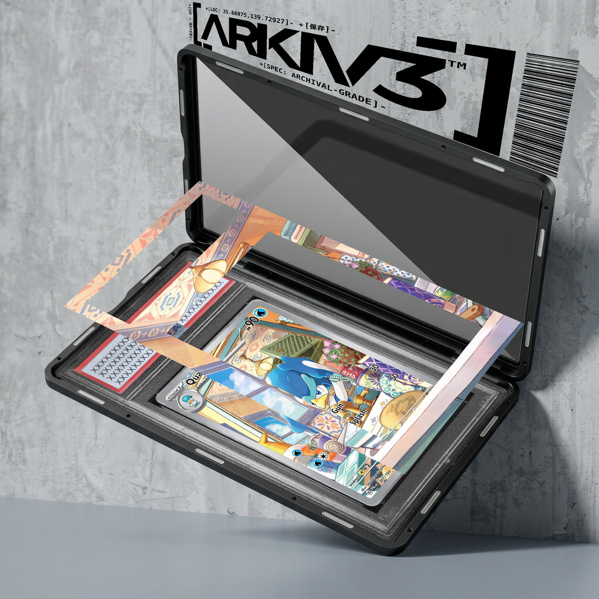 ARKIV3 PSA graded exploded mockup