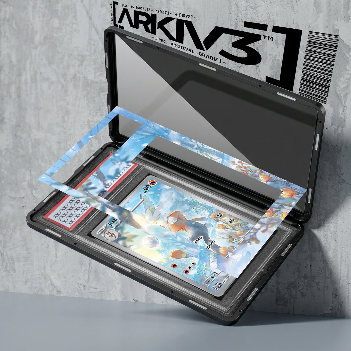 ARKIV3 PSA graded exploded mockup