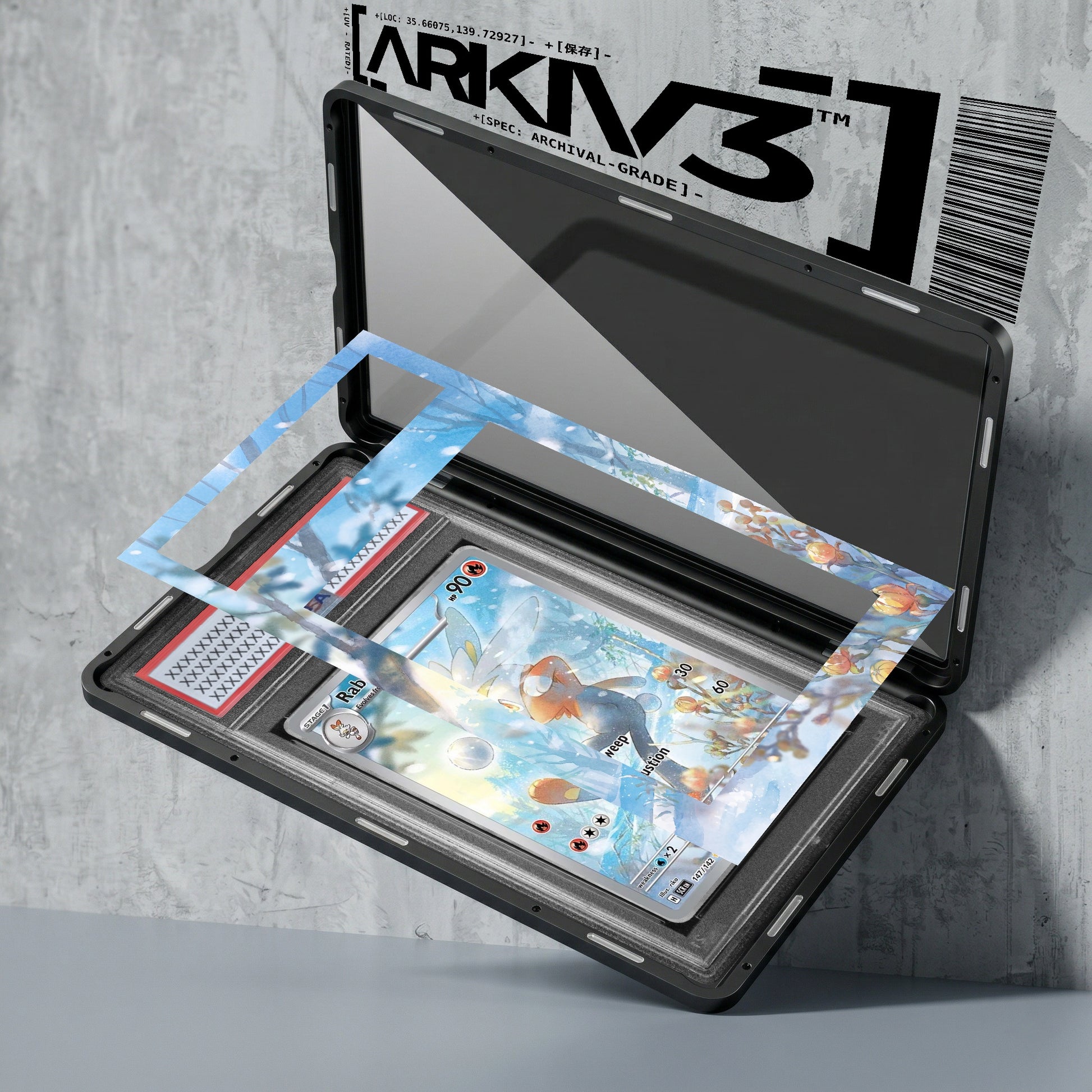 ARKIV3 PSA graded exploded mockup