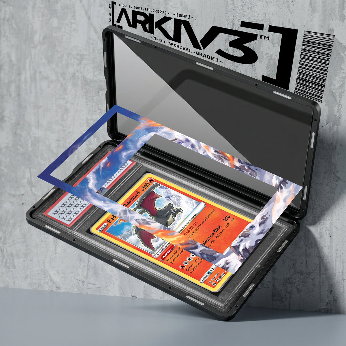 ARKIV3 PSA graded exploded mockup