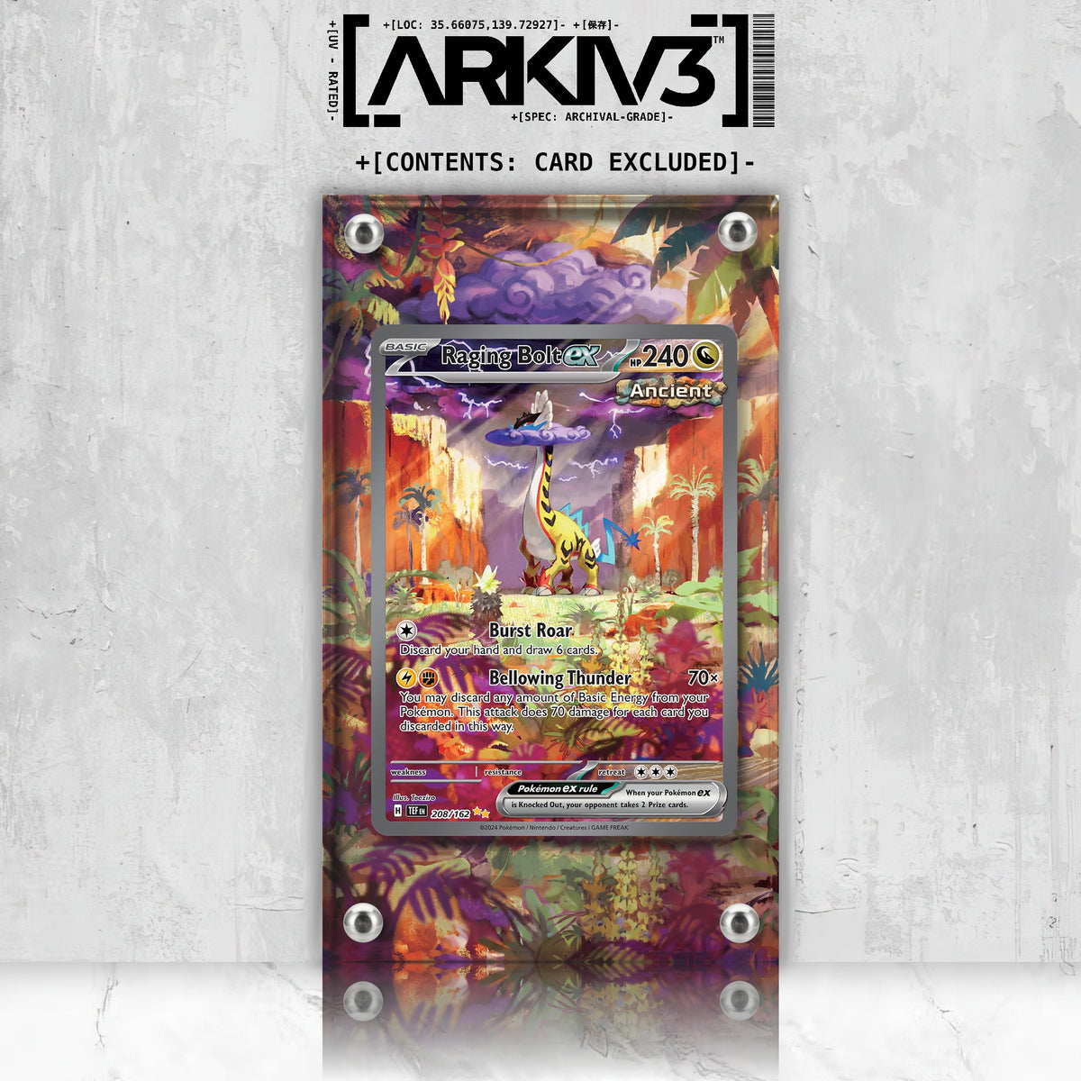 [UNIT: 208/162] // Raging Bolt ex Extended Art Display Case - Raw