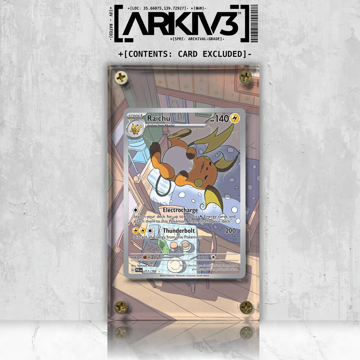 [UNIT: 211/193] // Raichu Extended Art Display Case - Raw