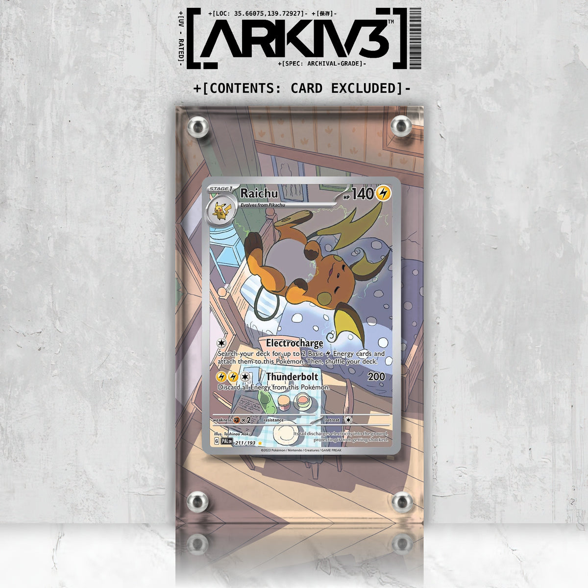 [UNIT: 211/193] // Raichu Extended Art Display Case - Raw
