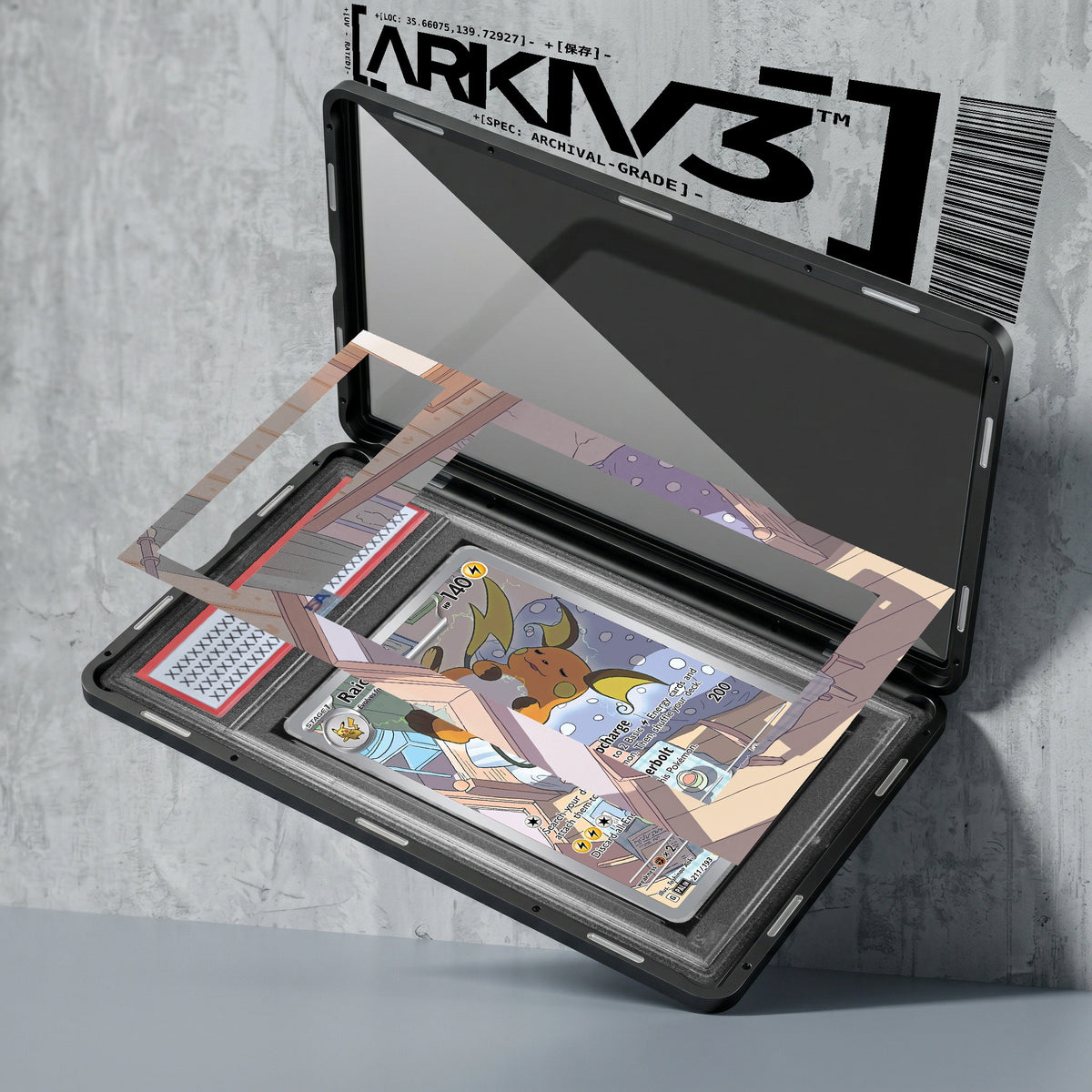 ARKIV3 PSA graded exploded mockup