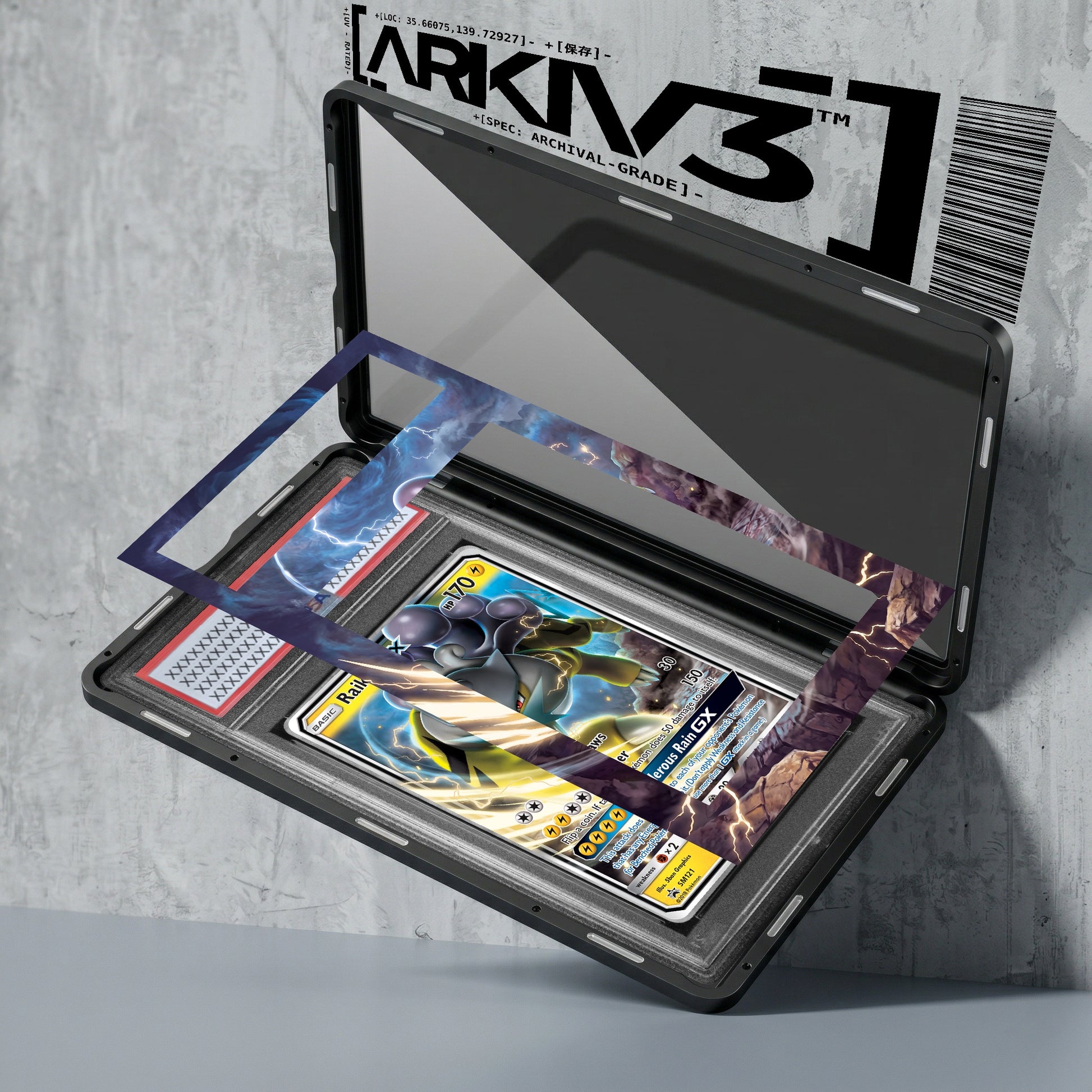 ARKIV3 PSA graded exploded mockup