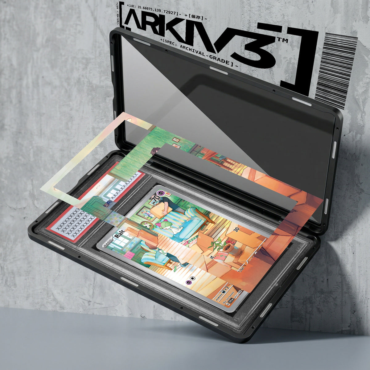 ARKIV3 PSA graded exploded mockup