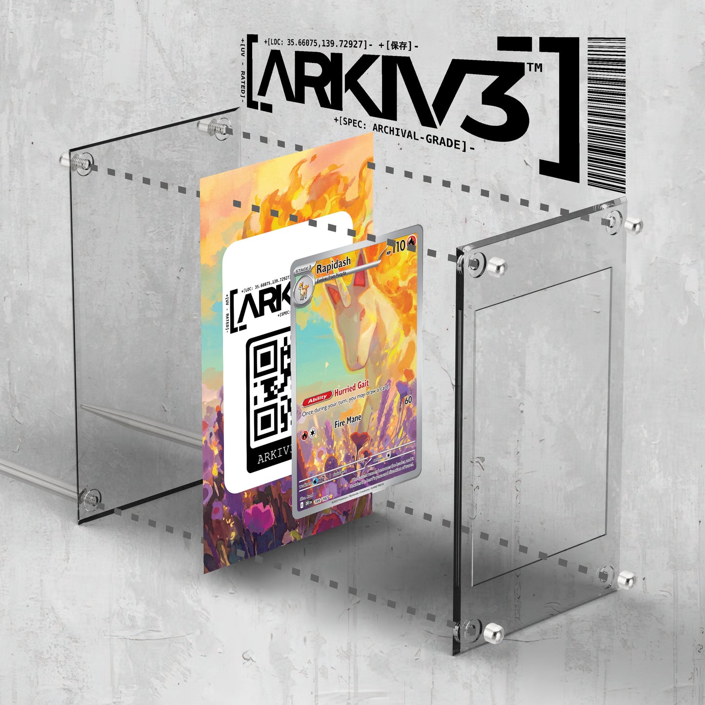 [UNIT: 189/182] // Rapidash Extended Art Display Case - Raw