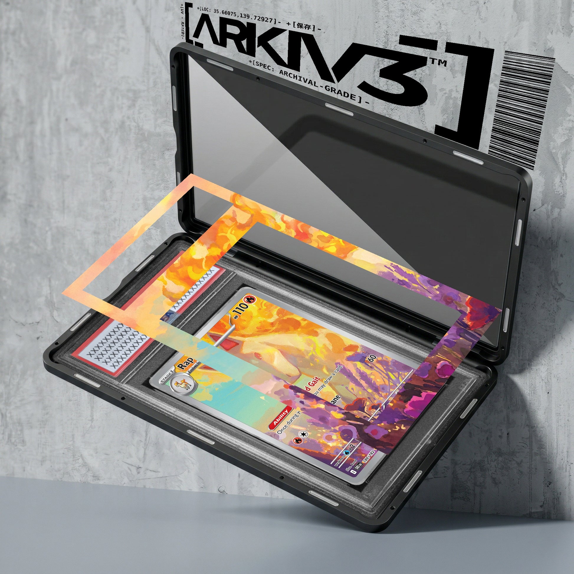 ARKIV3 PSA graded exploded mockup