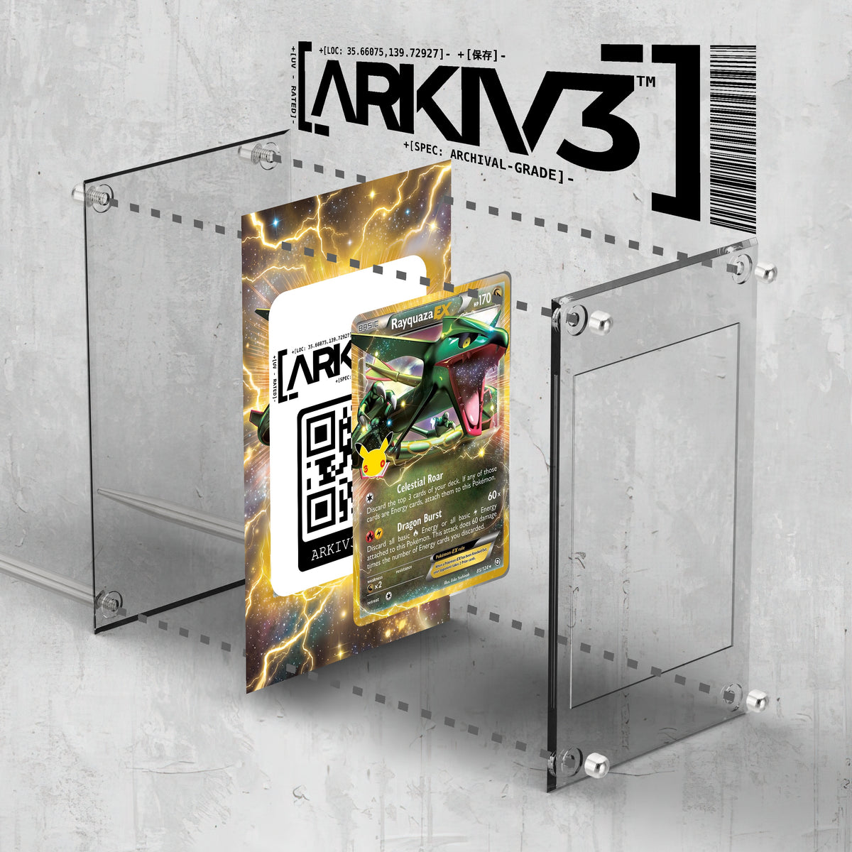 [UNIT: 85/124] // Rayquaza EX Extended Art Display Case - Raw