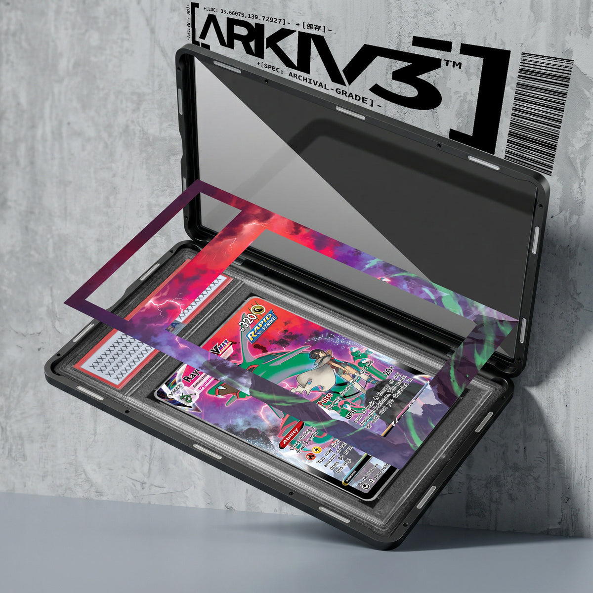 ARKIV3 PSA graded exploded mockup