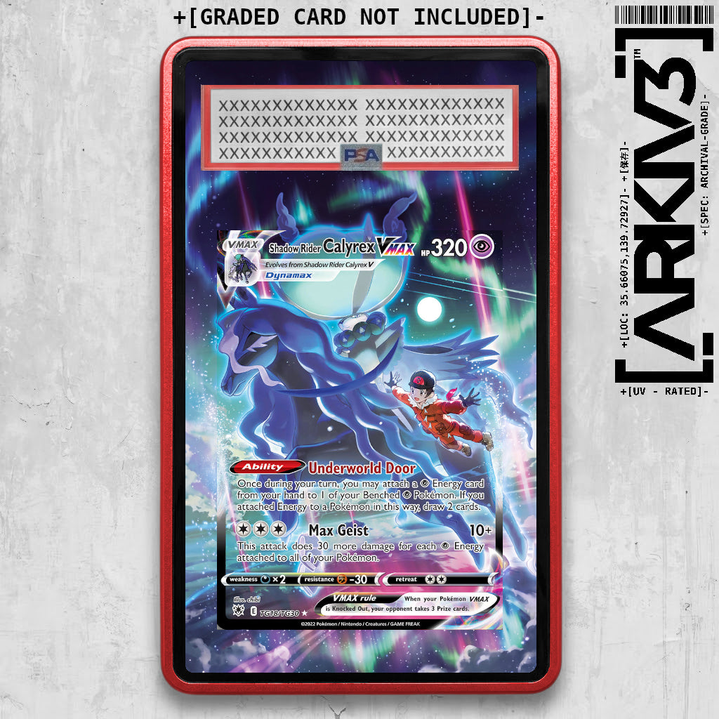 [UNIT: TG18/TG30] // Shadow Rider Calyrex VMAX Extended Art Display Case - Graded