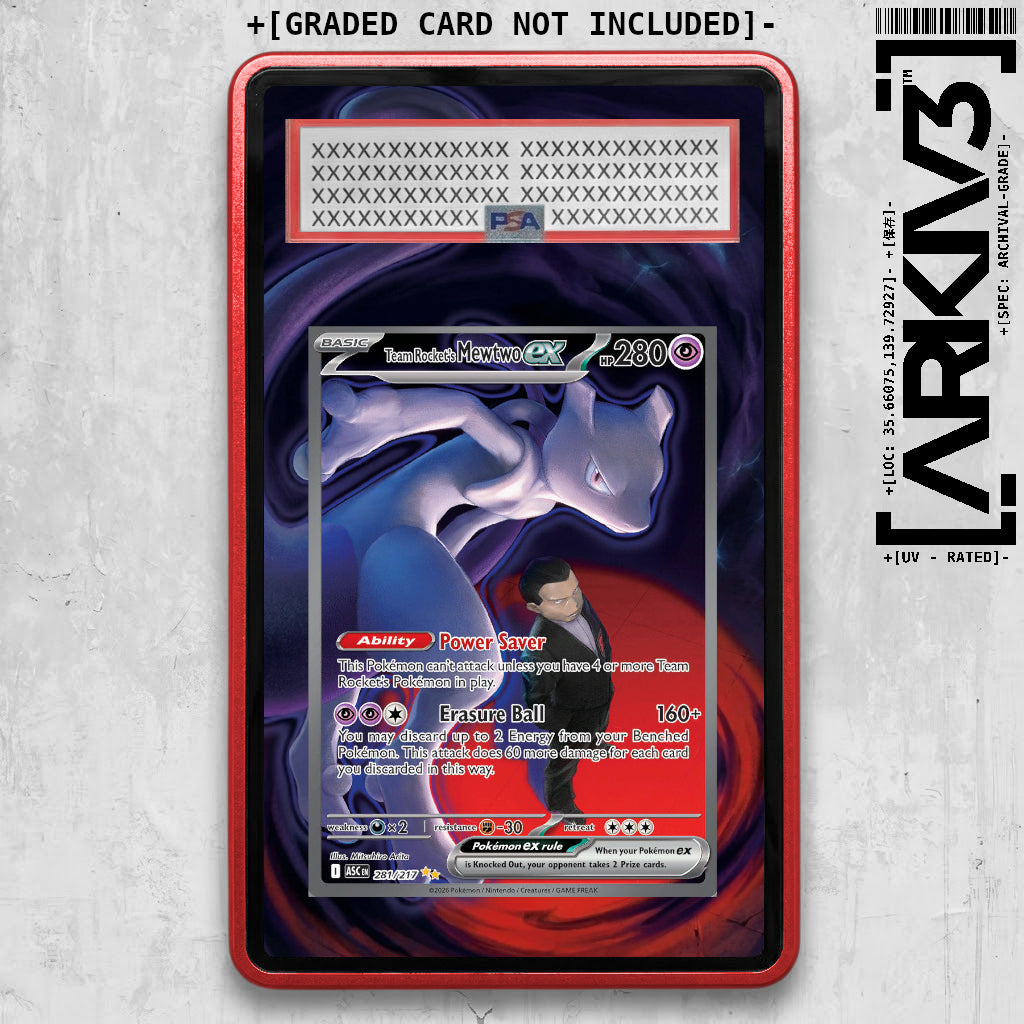[UNIT: 281/217] // Team Rocket's Mewtwo ex Extended Art Display Case - Graded