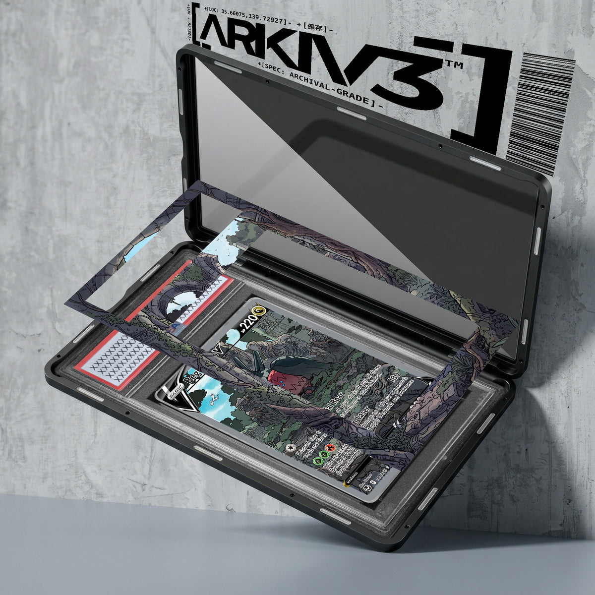 ARKIV3 PSA graded exploded mockup