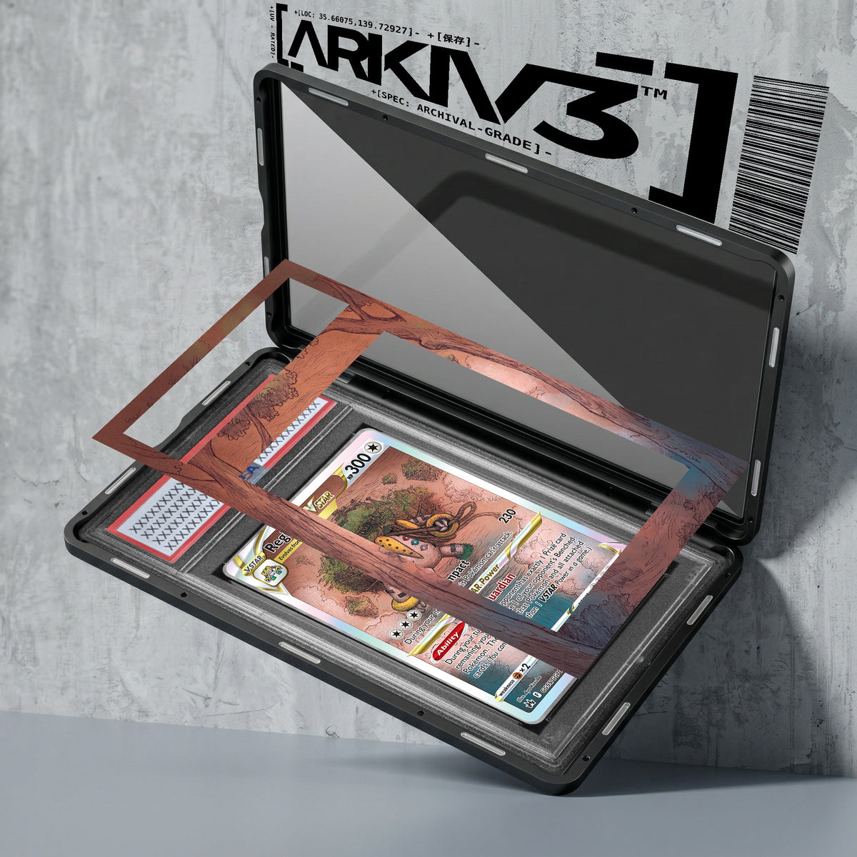 ARKIV3 PSA graded exploded mockup