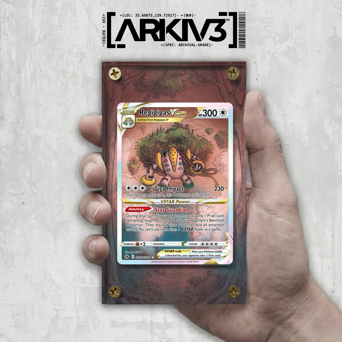[UNIT: GG55/70] // Regigigas VSTAR Extended Art Display Case - Raw