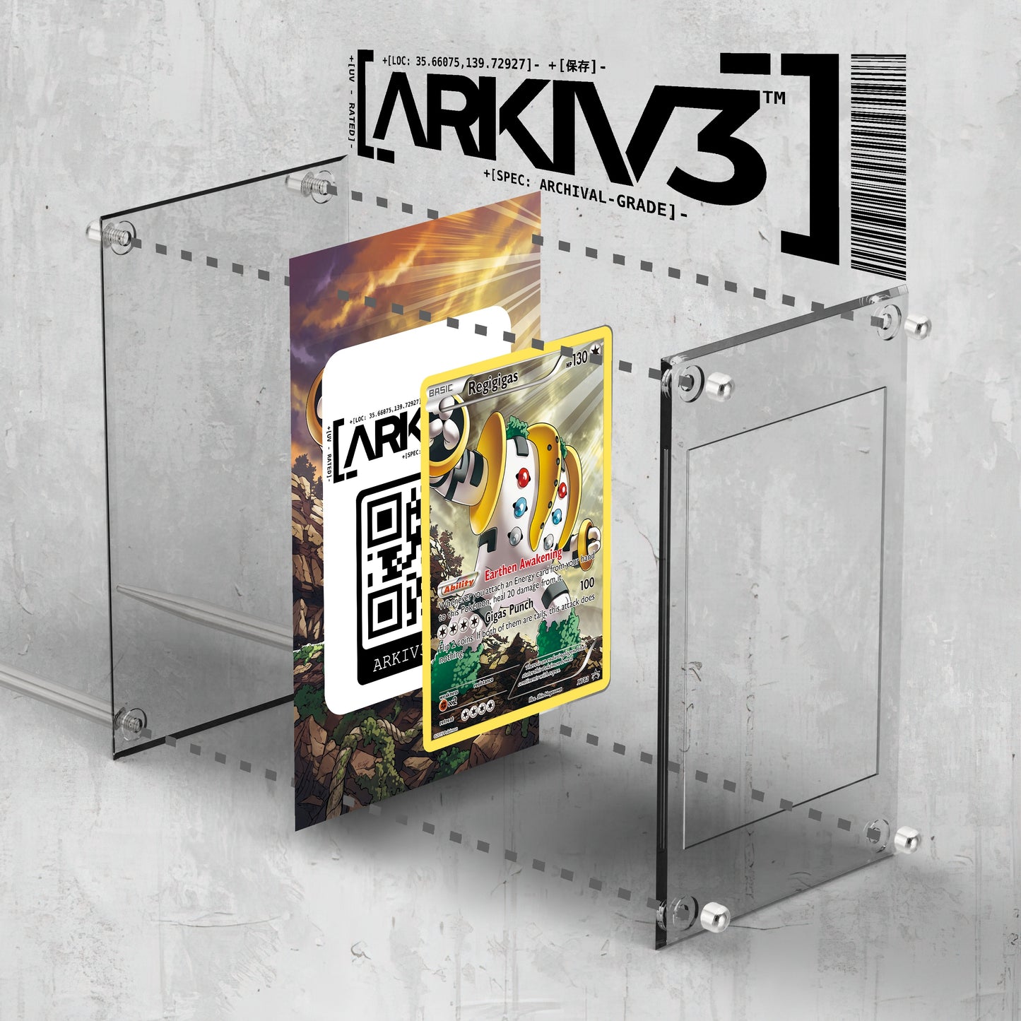 [UNIT: XY82/211] // Regigigas Extended Art Display Case - Raw