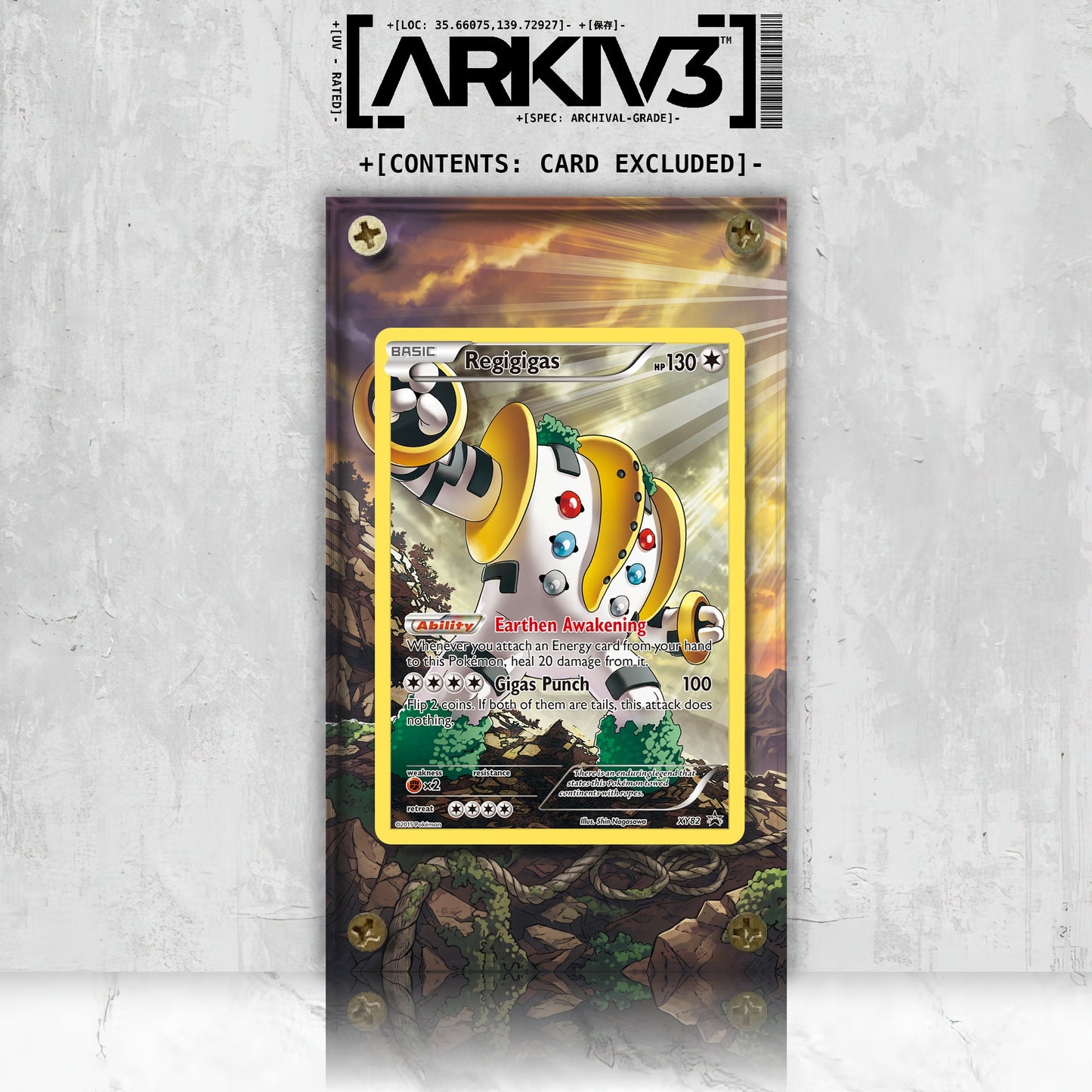 [UNIT: XY82/211] // Regigigas Extended Art Display Case - Raw