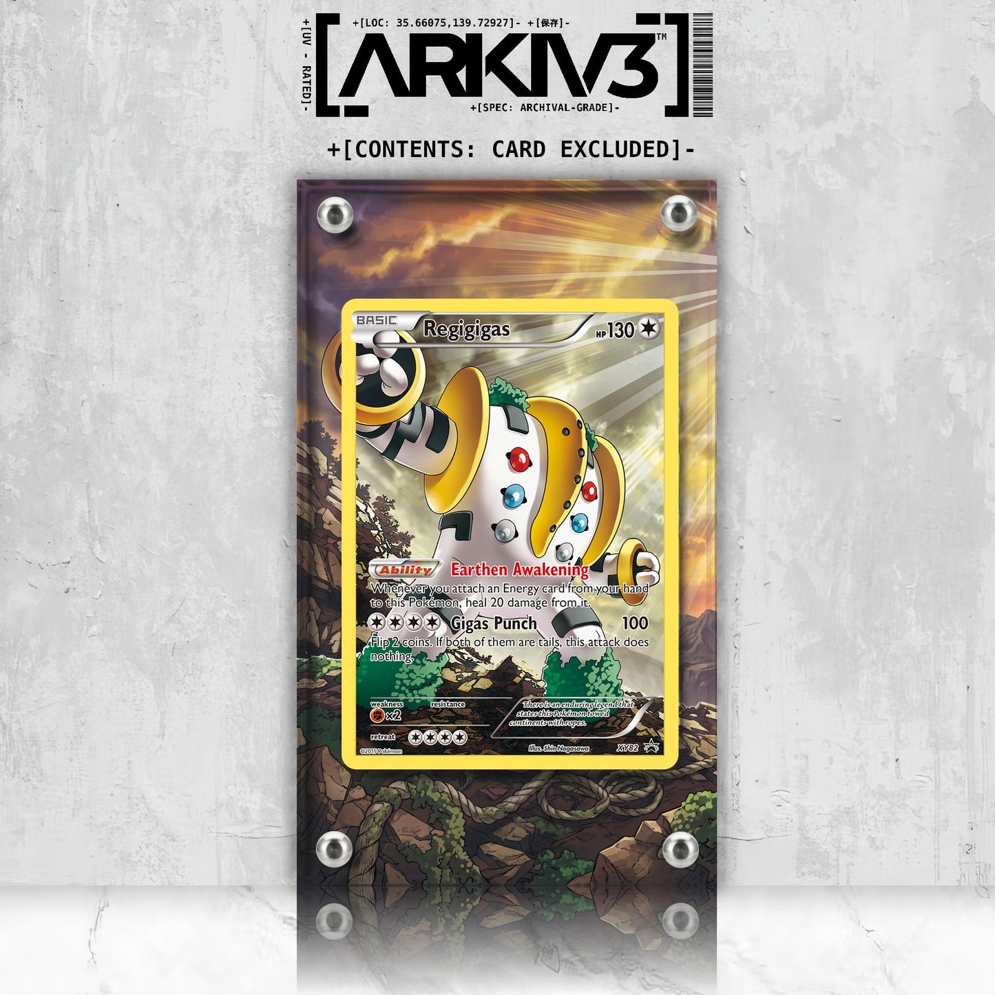 [UNIT: XY82/211] // Regigigas Extended Art Display Case - Raw