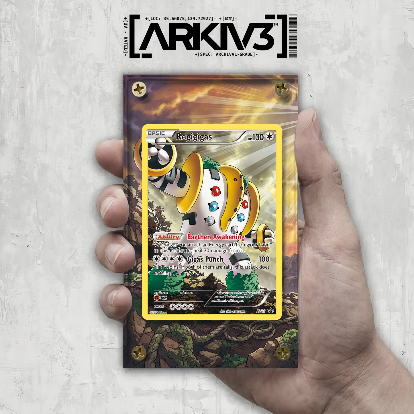 [UNIT: XY82/211] // Regigigas Extended Art Display Case - Raw
