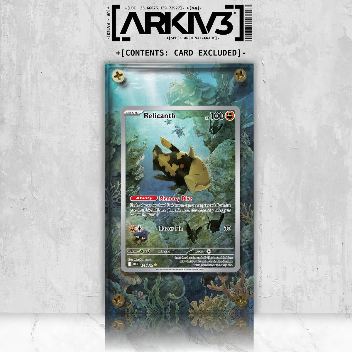 [UNIT: 173/162] // Relicanth Extended Art Display Case - Raw