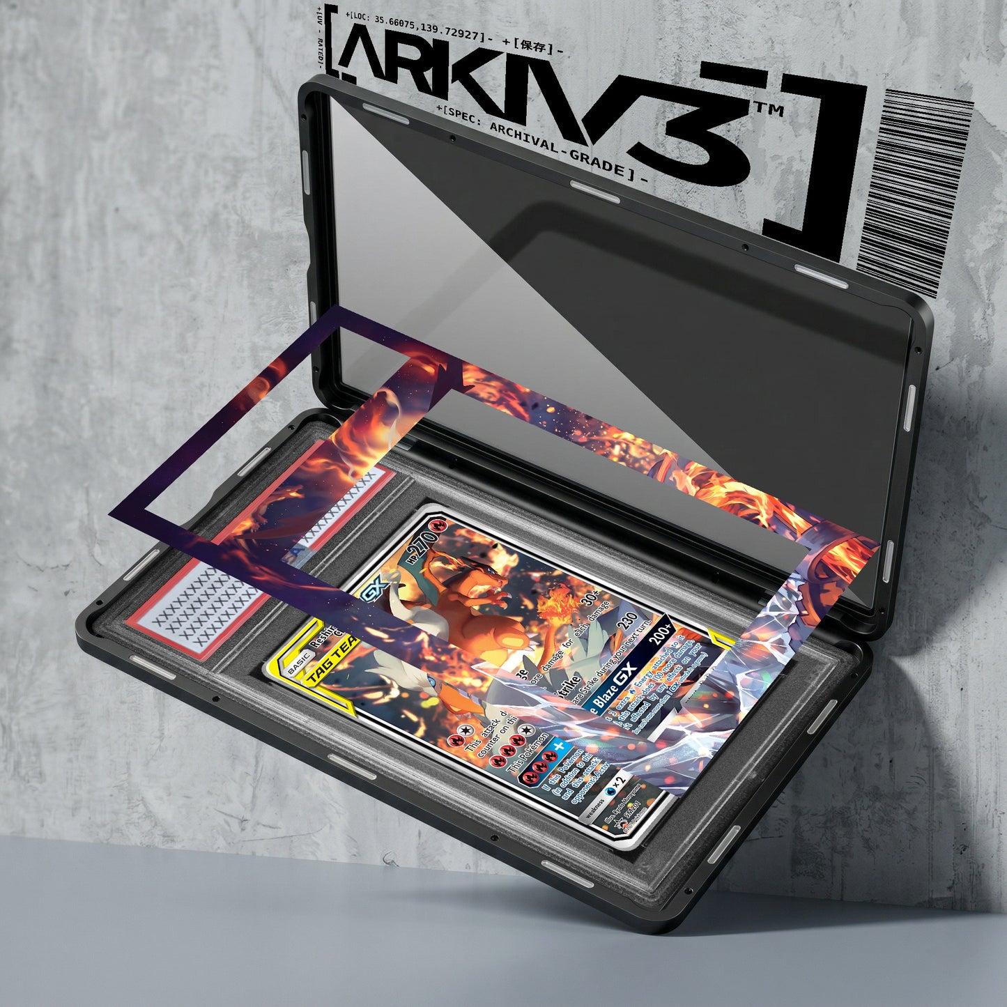 ARKIV3 PSA graded exploded mockup