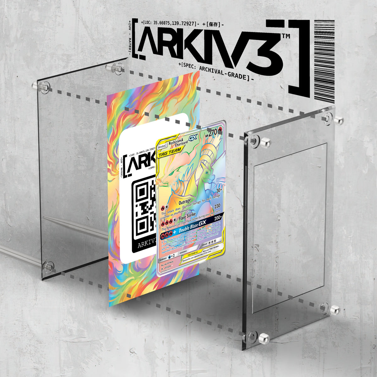 [UNIT: 217/214] // Reshiram & Charizard GX Extended Art Display Case - Raw