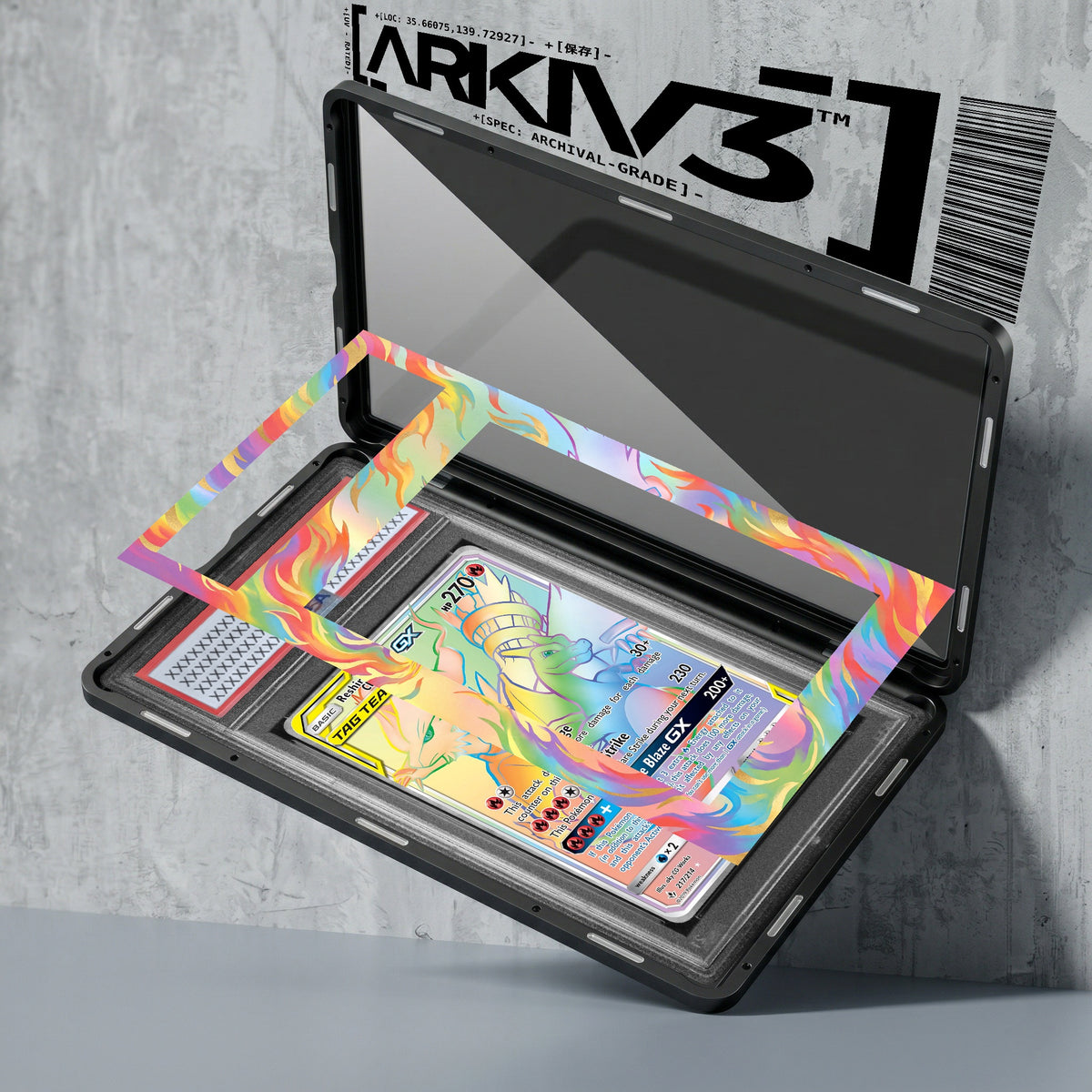 ARKIV3 PSA graded exploded mockup