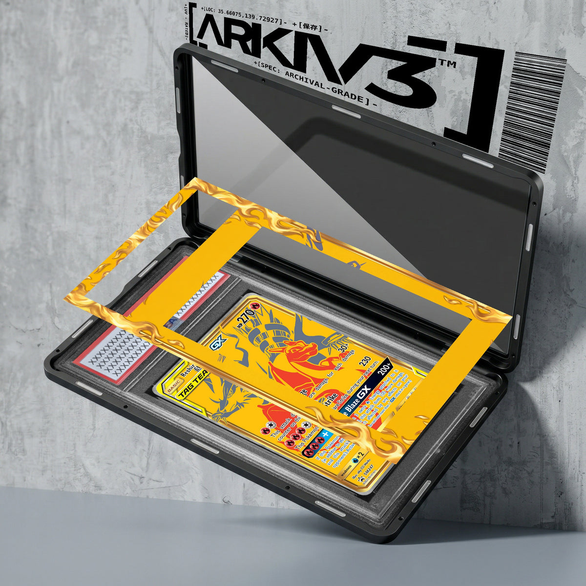 ARKIV3 PSA graded exploded mockup