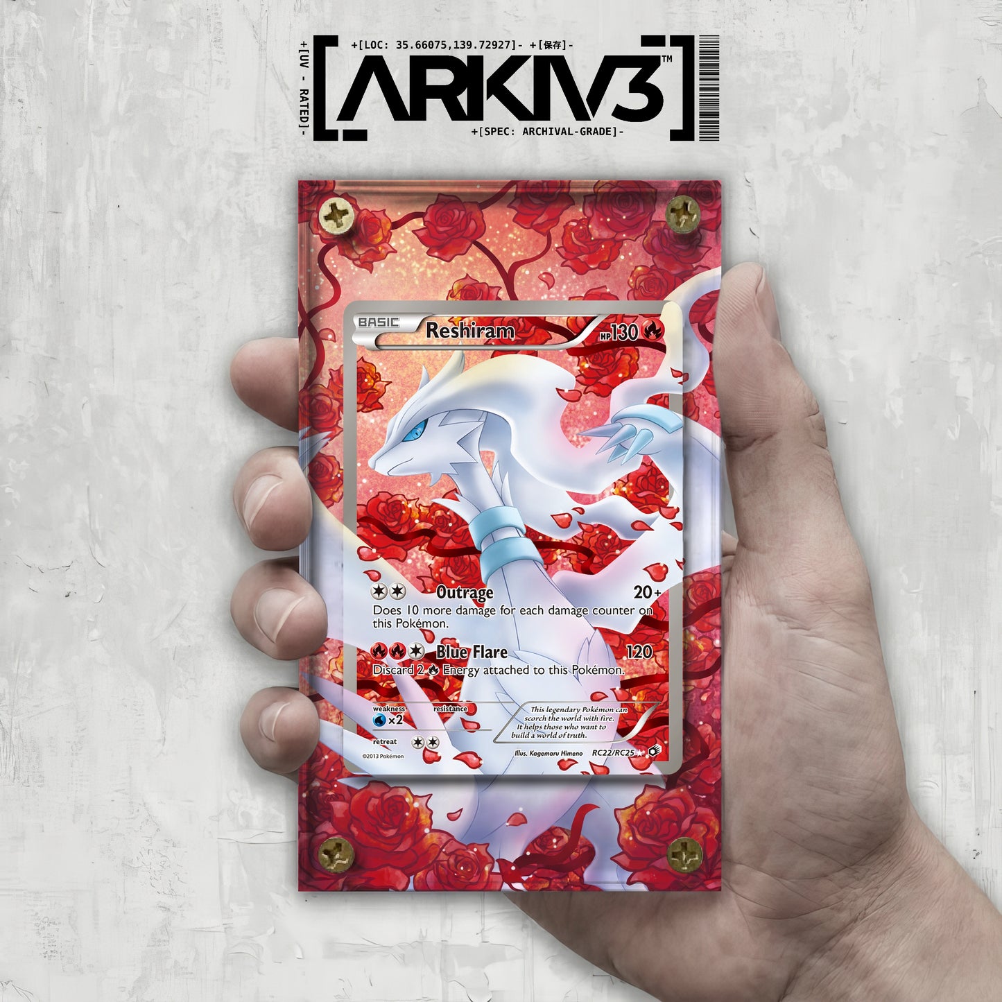 [UNIT: RC22/RC25] // Reshiram Extended Art Display Case - Raw