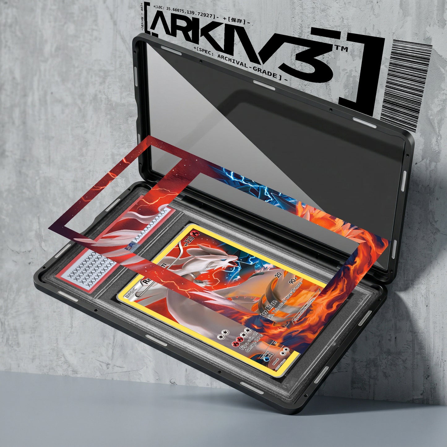 [UNIT: XY74/211] // Reshiram Extended Art Display Case - Graded